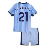 Echipament fotbal Tottenham Hotspur Dejan Kulusevski #21 Tricou Deplasare 2024-25 pentru copii maneca scurta (+ Pantaloni scurti)